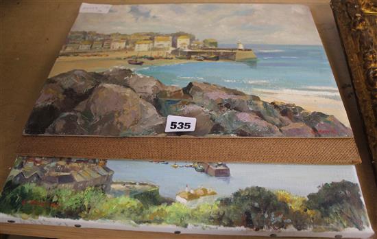 2 oils of St Ives by Elaine Martin